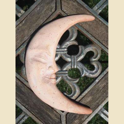 Wandrelief Terrakotta Mond aus Galestro-Ton Toskana Italien 3 Größen