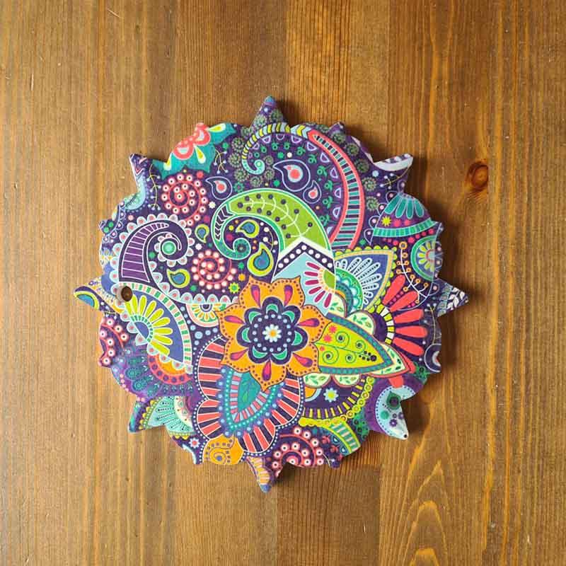 Bunte Keramikuntersetzer Ø 16 cm aus Spanien -4- Bunte Keramikuntersetzer Ø 16 cm aus Spanien -4-