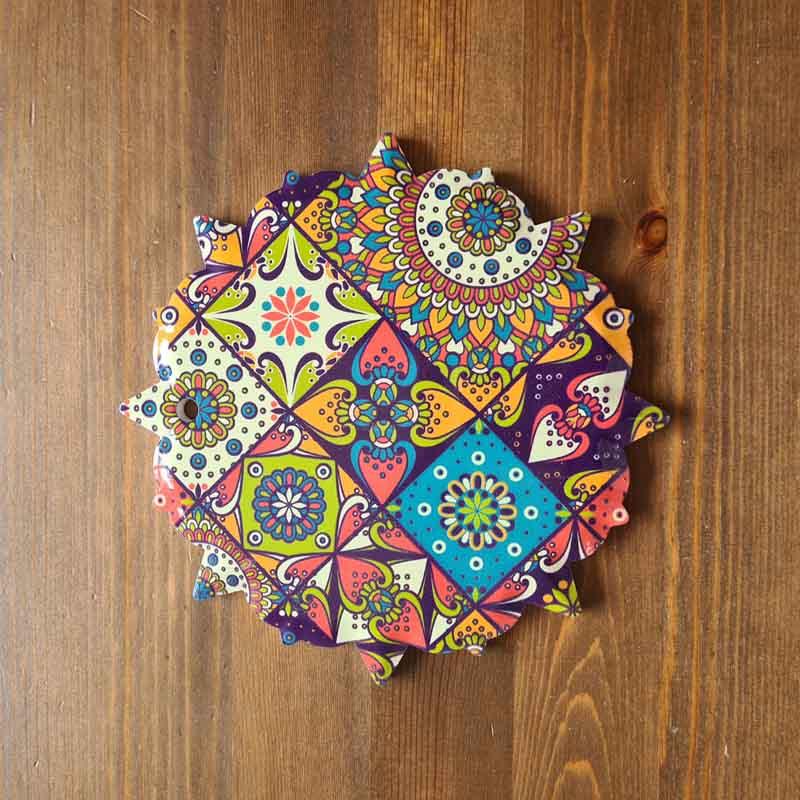 Bunte Keramikuntersetzer Ø 16 cm aus Spanien -11- Bunte Keramikuntersetzer Ø 16 cm aus Spanien -11-
