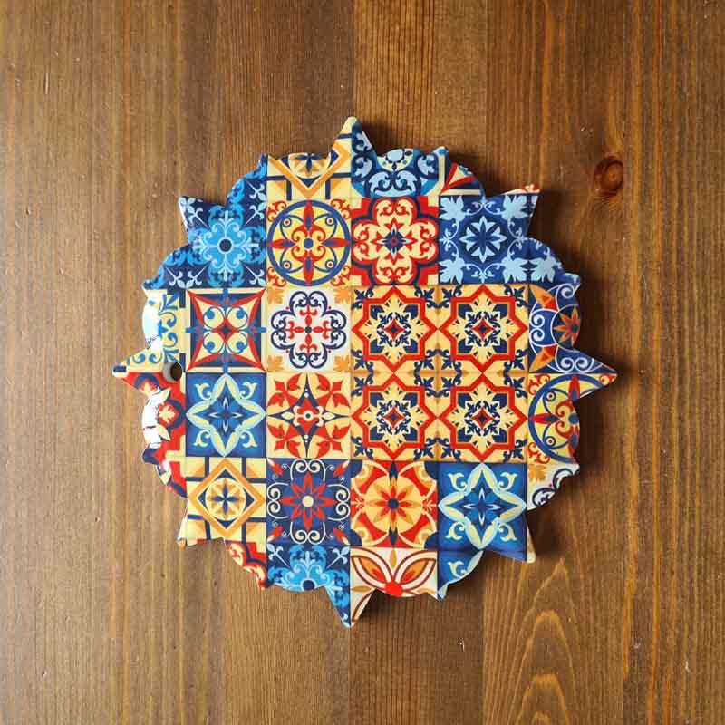 Bunte Keramikuntersetzer Ø 18 cm -13- Bunte Keramikuntersetzer Ø 18 cm -13-