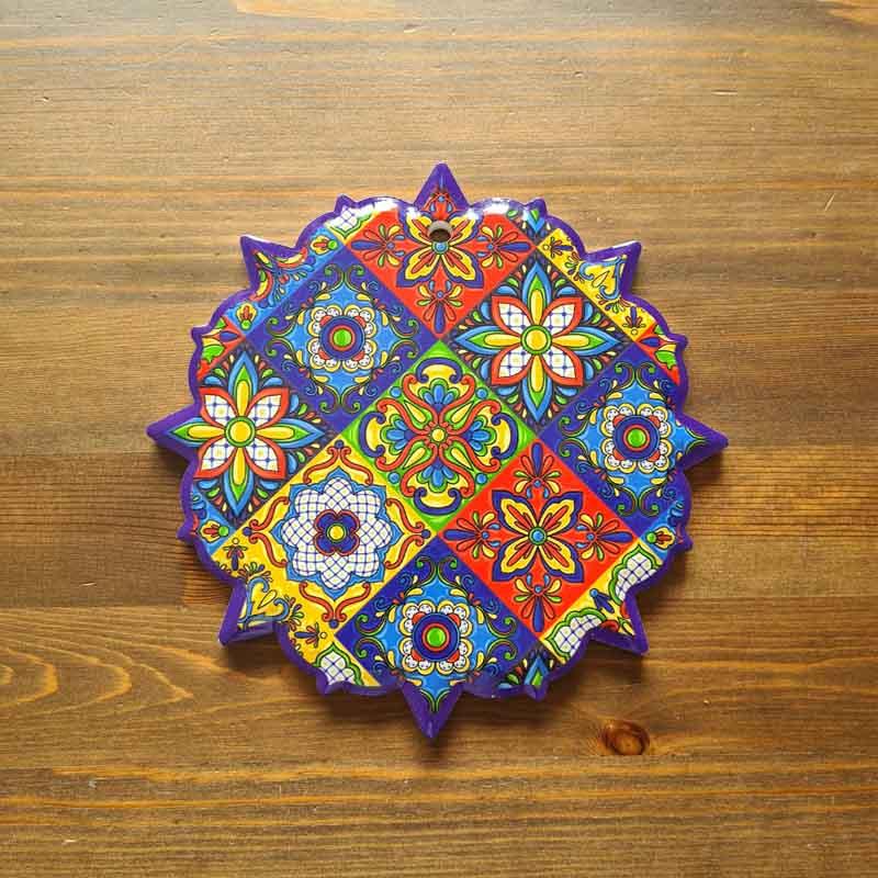 Bunte Keramikuntersetzer Ø 16 cm aus Spanien -15- Bunte Keramikuntersetzer Ø 16 cm aus Spanien -15-
