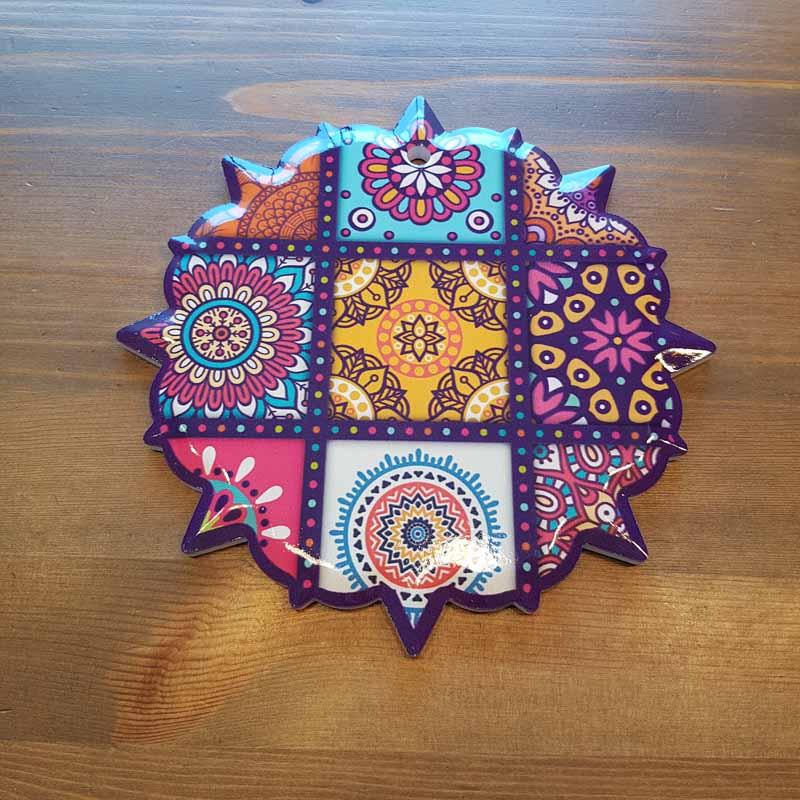 Bunte Keramikuntersetzer Ø 16 cm aus Spanien -17- Bunte Keramikuntersetzer Ø 16 cm aus Spanien -17-
