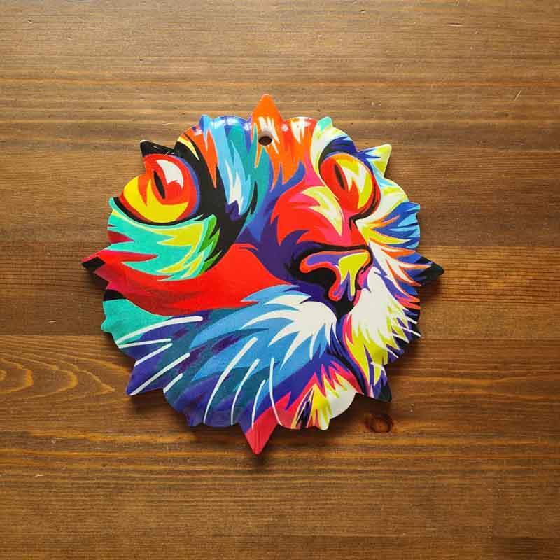 Bunte Keramikuntersetzer Ø 16 cm aus Spanien -el gato-