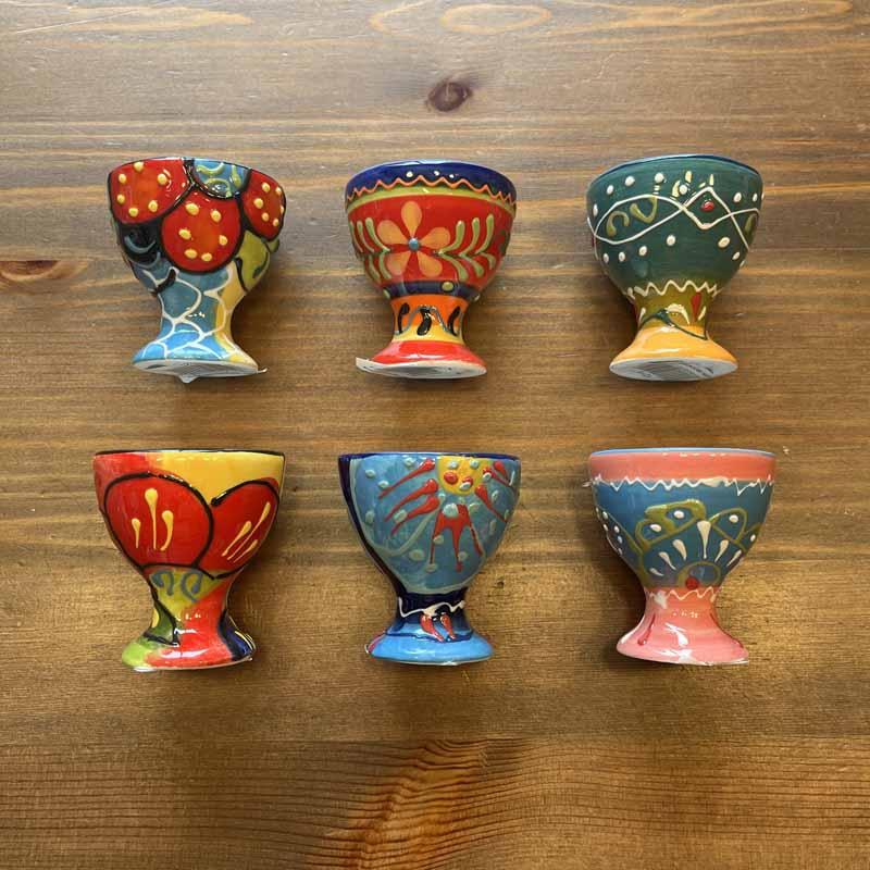 Eierbecher bunte Keramik Spanien Eierbecher bunte Keramik Spanien