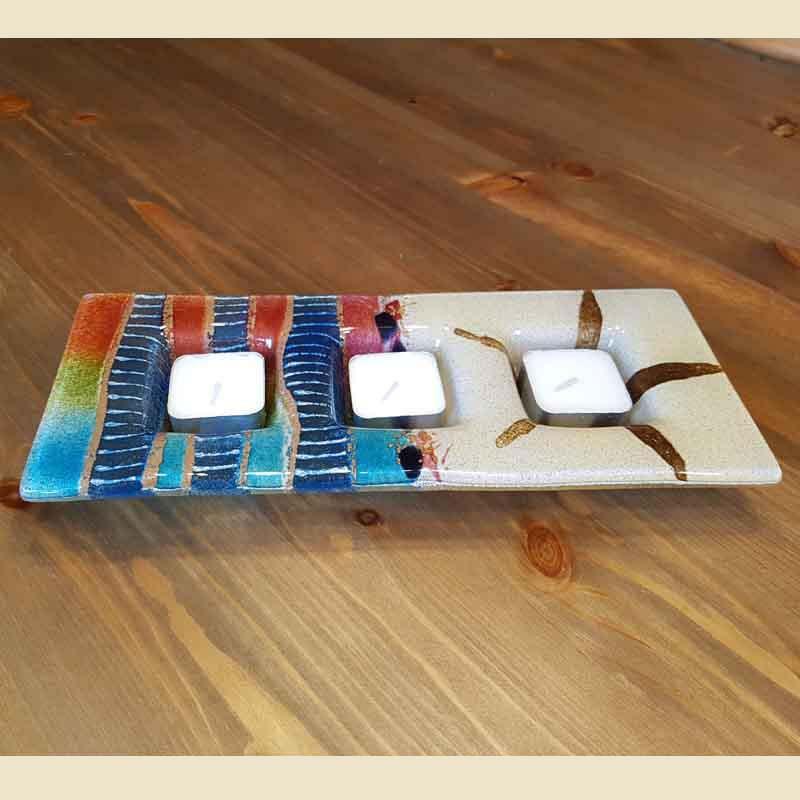 Teelichthalter 3er aus Glas | Handarbeit Teelichthalter 3er aus Glas | Handarbeit