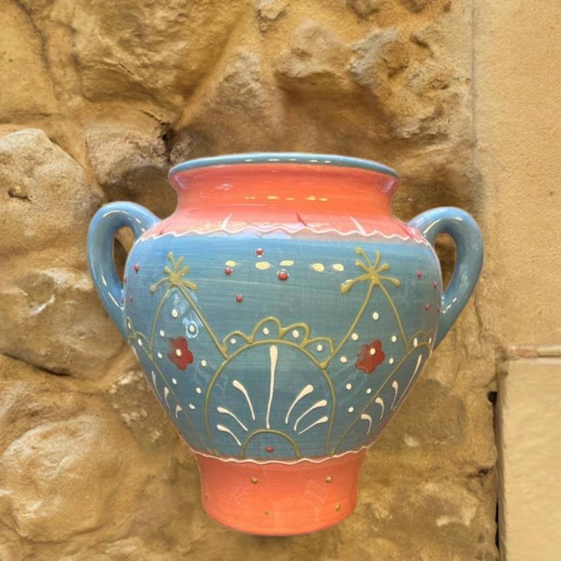 Handbemalte Keramik Wandblumentöpfe aus Spanien - Amara Handbemalte Keramik Wandblumentöpfe aus Spanien - Amara