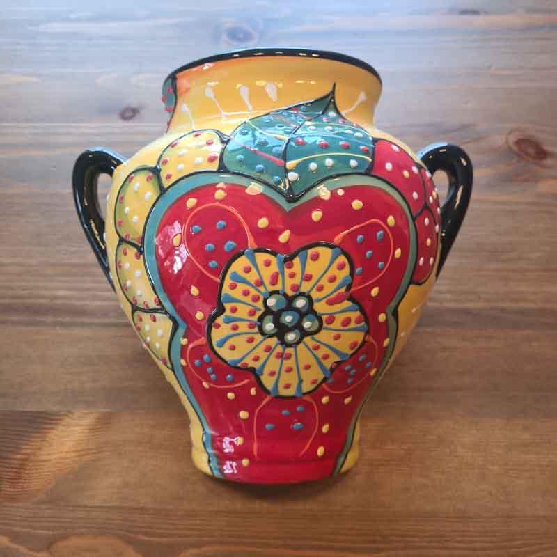 Handbemalte Keramik Wandblumentopfe aus Spanien - Amara B-Ware Handbemalte Keramik Wandblumentopfe aus Spanien - Amara B-Ware