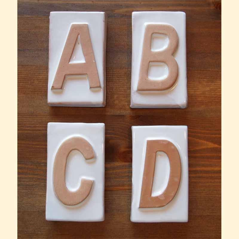 Keramik - Buchstaben für Hausnummer Italien