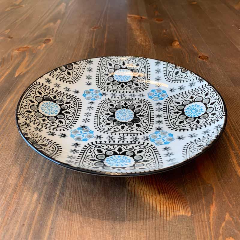 Keramik-Dessertteller Kuchenteller schwarz/blau Clayre & Eef Keramik-Dessertteller Kuchenteller schwarz/blau Clayre & Eef