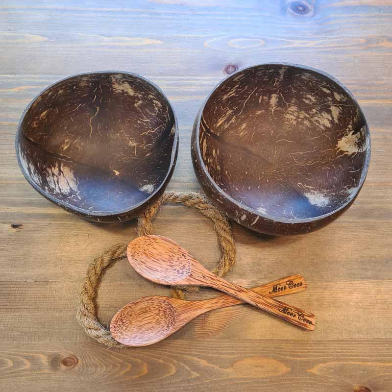 Kokosnuss Schalen Set mit Rezepte e-book B-Ware