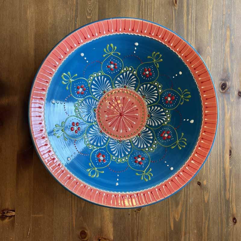 Obstschale Wandteller Amara handbemalt Spanien 38 cm Obstschale Wandteller Amara handbemalt Spanien 38 cm