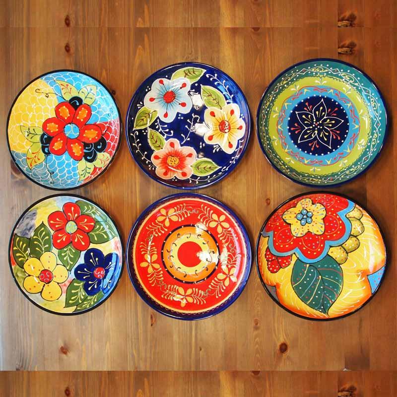 Schale / Schüssel Keramik 23 cm Spanien bunt flach Schale / Schüssel Keramik 23 cm Spanien bunt flach