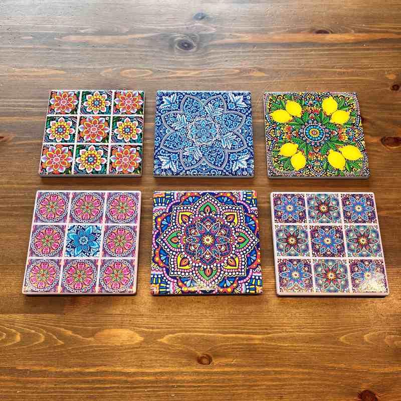 Spanische Keramik - Untersetzer 11 x 11 cm
