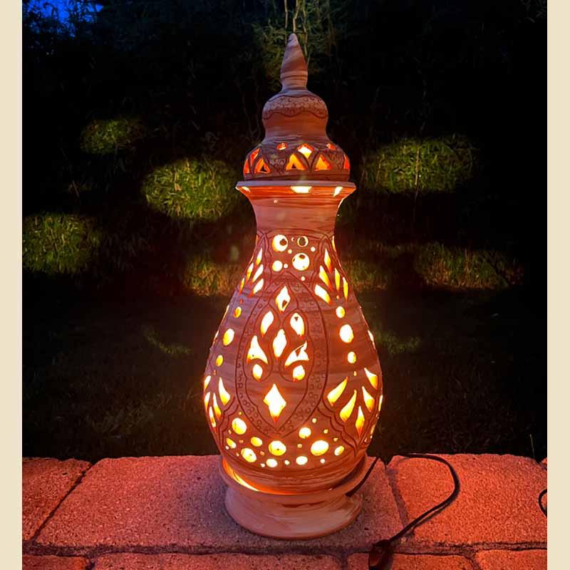 Spanische Terrakotta Lampe Spanische Terrakotta Lampe