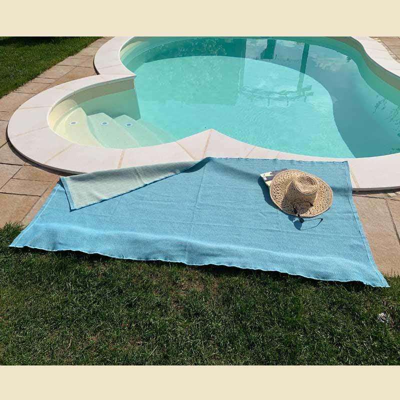 Strandtuch aus Portugal Baumwolle türkis Strandtuch aus Portugal Baumwolle türkis