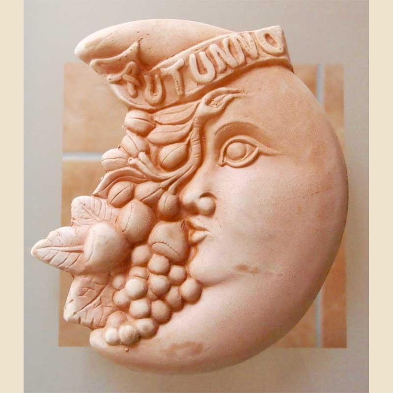 Wandrelief Mond Herbst Italien Terrakotta B-Ware Wandrelief Mond Herbst Italien Terrakotta B-Ware