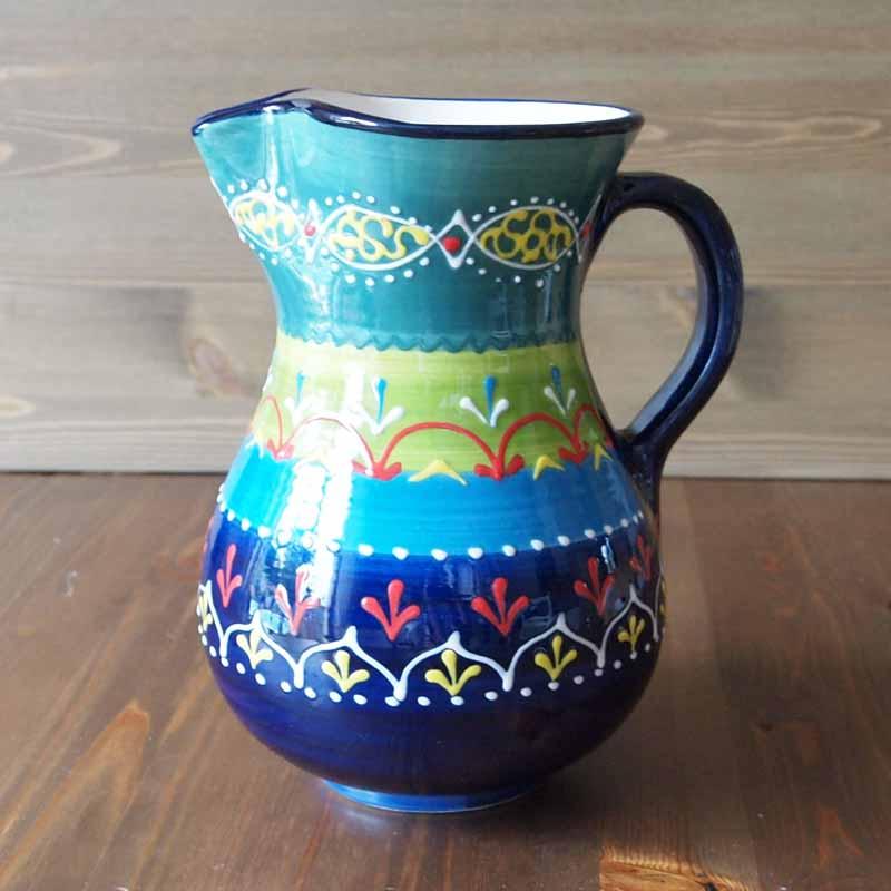 Wasserkrug Marina 1,8 Liter handbemalt aus Spanien Wasserkrug Marina 1,8 Liter handbemalt aus Spanien