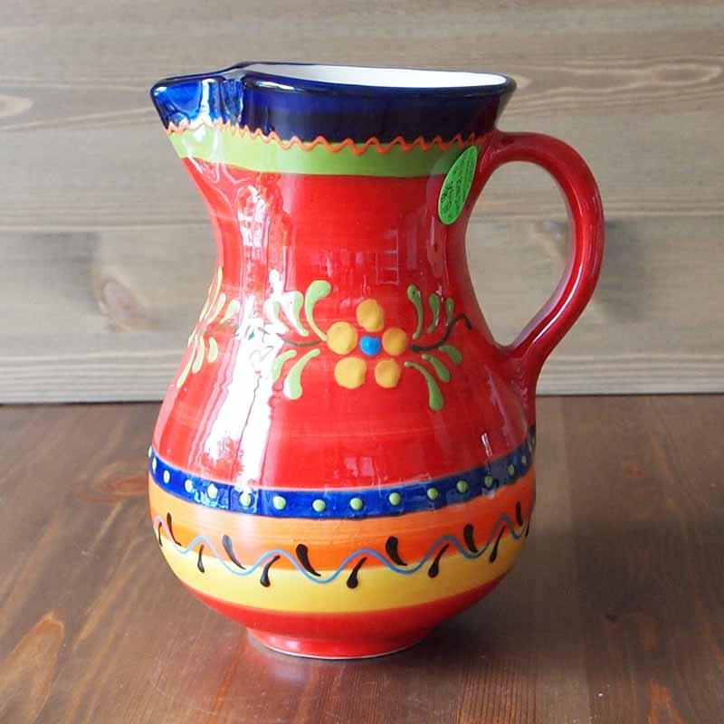 Wasserkrug Rojo 1,8 Liter handbemalt aus Spanien B-Ware Wasserkrug Rojo 1,8 Liter handbemalt aus Spanien B-Ware