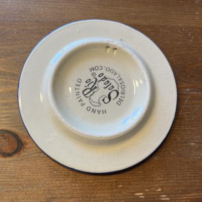 Bunte spanische Keramikuntersetzer � 10 cm R�ckseite