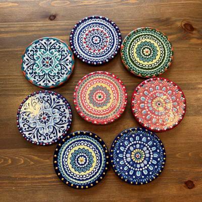 Bunte spanische Keramikuntersetzer &Oslash; 10 cm