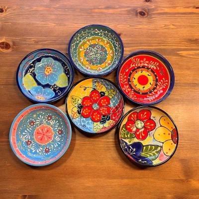 Flache spanische Handbemalte Schalen 12 cm 