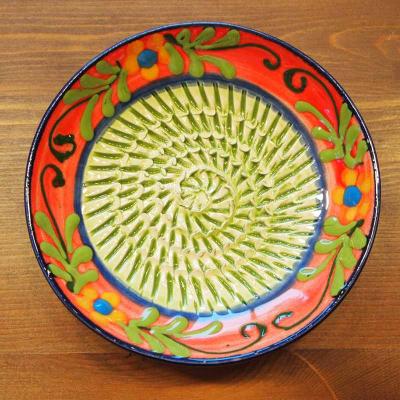 Handbemalte Knoblauchreibe Keramik | Mediterranes Geschirr