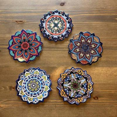 Keramikuntersetzer im spanischen Design  Ø 11 cm