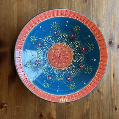 Obstschale Wandteller Amara handbemalt Spanien 38 cm