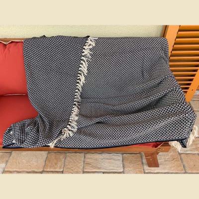 Schwarze portugiesische Baumwolldecke Schwarze portugiesische Baumwolldecke
