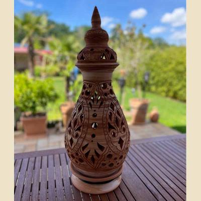 Handgearbeitete spanische Terrakotta Lampe Handgearbeitete spanische Terrakotta Lampe