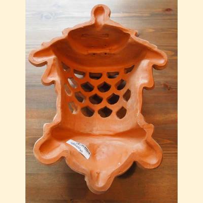 Italienische Terrakotta - Auen-Lampe Mensola Innenseite