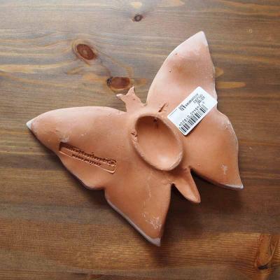 Handgearbeiteter Terrakotta Schmetterling made in Italy Unterseite